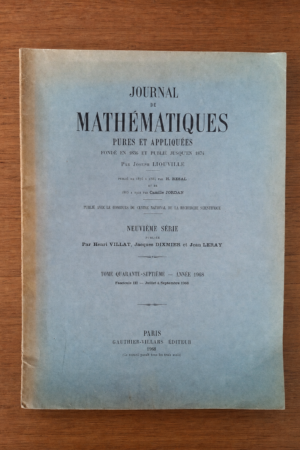 Journal de Mathématiques Pures et Appliquées (Tome 47, Fascicule III)